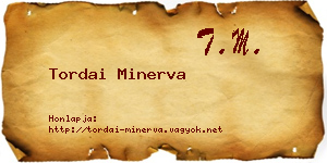 Tordai Minerva névjegykártya